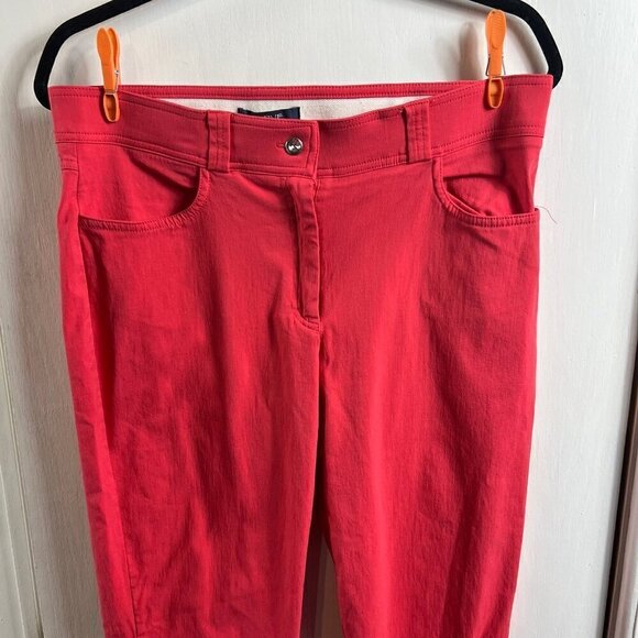 Verve Blues coral colored Capri pants with rhinestone embellishment.  Stretch - Picture 2 of 10